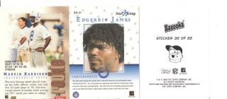 Colts Cards Marvin Harrison RC Edgerrin James RC Quad Sticker Moss