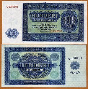 East Germany D R DDR 100 Mark 1948 P 15 aUNC