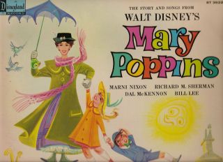 MARNI NIXON BILL LEE OST MARY POPPINS DISNEYLAND W BOOKLET CHILDREN