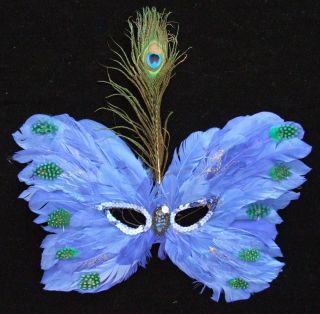 Butterly Feather Masquerade Party Mask Royal Blue Event