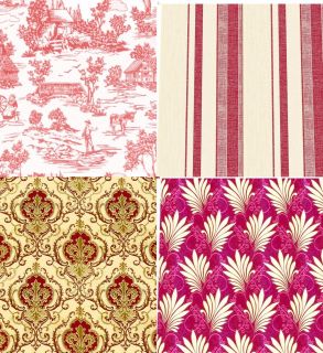 Wallpaper Red Choice of 9 Designs Quality Matte Paper Miniature