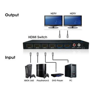 4x2 HDMI Matrix Switch Splitter PS3 HDTV 1080p w Remote