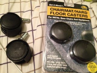 Master Chairmat Hard Floor Casters for Metal Chair