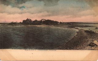 EARLY BRANDT ISLAND (MATTAPOISETT), MA POSTCARD AN AREA SURROUNDED BY