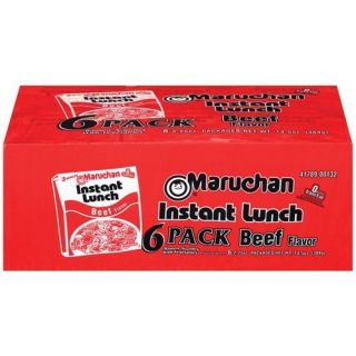 Maruchan Ramen Beef Flavor Instant Lunch 6 Pack 13 5 Oz