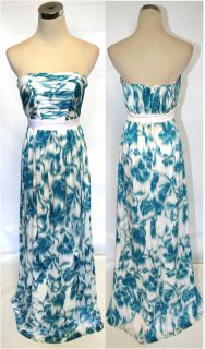 Max and Cleo $228 Turquoise White Prom Ball Gown 4