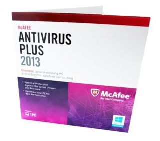 McAfee Antivirus Plus 2013 1USER 1pc 1YR SEALED CD New as Photographed