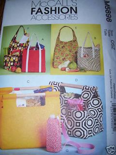 McCalls M5898 Handbag Tote Purse Bag Pattern 6 Styles