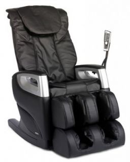 New Cozzia 16018 Black Full Body Massage Chair Recliner w LED Remote