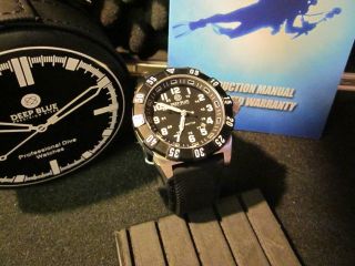 DEEP BLUE NAVY SEAL DIVE Watch mb Microtec H3 Tritium Tube   Day Night