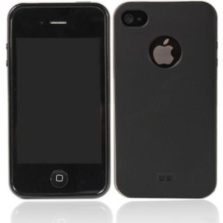 New Cool Black Clear Soft Silicone Back Case for iPhone 4 4G
