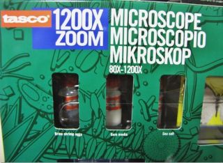 Tasco 1200x Microscope Ultimate Kit Brand New Awesome