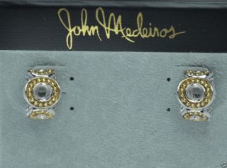 John Medeiros Two Tone Pierced Earrings