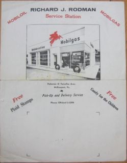 1960s Ad Calendar Mobile Gas Station McKeesport PA