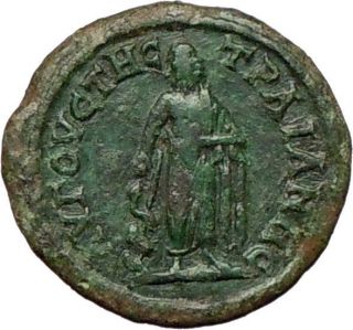  198AD Augusta Traiana Thrace Ancient Roman Coin MEDICINE ASCLEPIUS