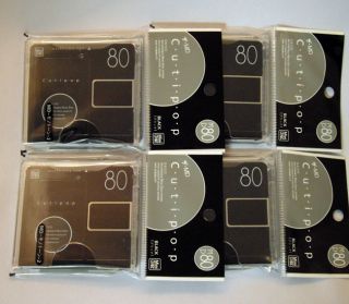 Japan MD Disc Minidiscs Daiso Cutipop 80 4P Black New SEALED RARE