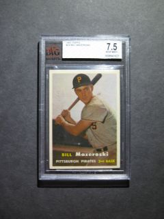 1957 Topps Bill Mazeroski Rookie 24 BVG 7 5 Pirates