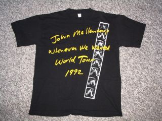 John Mellencamp Whenever We Wanted Tour 1992 Shirt