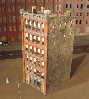 HO Scale Building Lunde Studios McAdam Built Up Painted & Weathered