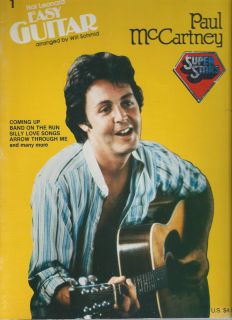 Song Book Paul McCartney Easy Guitar Super Stars 14 Songs