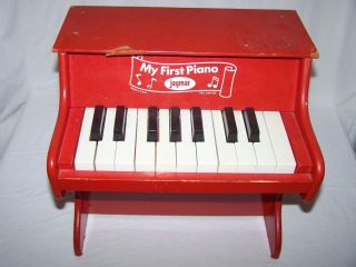 Vintage Jaymar Wood Toy Piano Red My First Piano