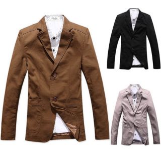 New Mens Suit Two Button Casual Blazers Coat Jackets 3Colors 9903 M