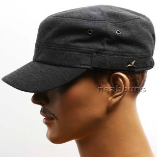 Mens Womens Cadet Cap Military Brim Beanie New Hat CC1