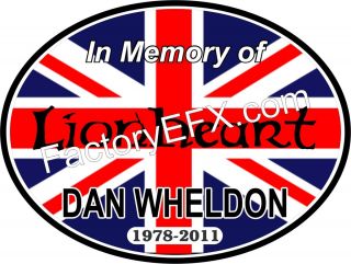 Dan Wheldon Memorial Sticker Decal Lionheart High Quality Print Vinyl