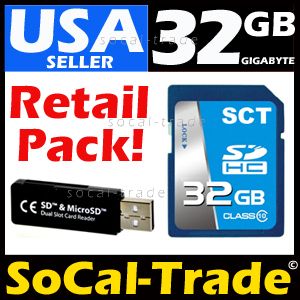 10 SD HC SDHC High Speed SCT Flash Memory Card 32G Card Reader