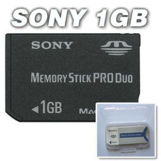 Original Sony 1GB Memory Stick Pro Duo with Adapter and Case