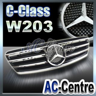 MERCEDES BENZ C CLASS W203 FRONT GRILLE AMG C230 C280 C320 C350 00 06