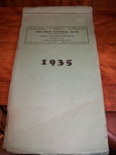 1935 First National Bank Desk Calendar Mcminnville Or