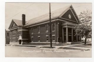 1900s Photo Postcard Congregational Church Menasha Wisconsin