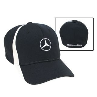 Mercedes Benz Mens Flexfit Cap Navy White