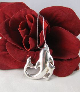 Sterling Silver Dolphin Baby Sea Ocean Necklace Spay Neuter