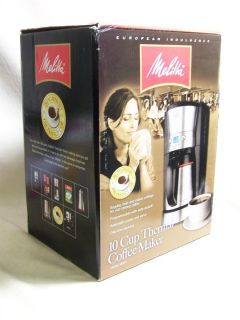 New Melitta 46894 10 Cups Thermal Coffee Maker Stainless Black