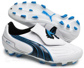 New Puma Speed V3 11 I FG Mens Leather Soccer Cleats White Blue