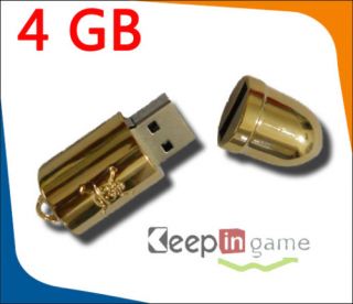 New 4GB Cool Skull Bullet USB Flash Memory Stick Drive