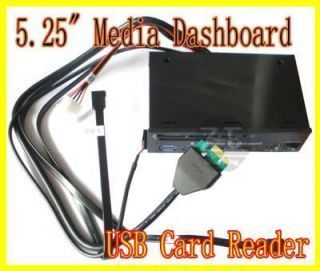 New 5 25 PC Media Dashboard Card Reader Support USB3 0 SATA 5 0Gb s