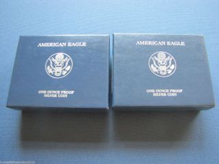 2008 W American Silver Dollar Eagle PROOF Bullion Coins Mint Packaging