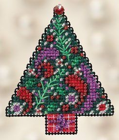 Mill Hill Winter Holiday Collection Paisley Tree Counted Glass Bead