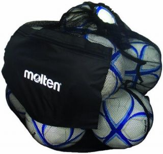 New Molten Mesh Ball Bag Holds Up to 12 Soccer or Volleyballs Black