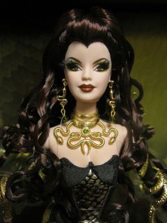 Mint 2008 Medusa Barbie Doll Gold Label Fantasy with Shipper
