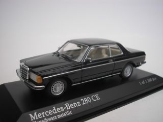 Mercedes Benz 280 CE 1976 Black Metallic 1 43 Minichamps New