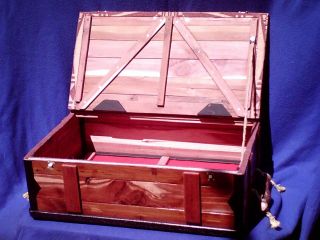 Native American Handcrafted Cedar Regalia Box Custom Made
