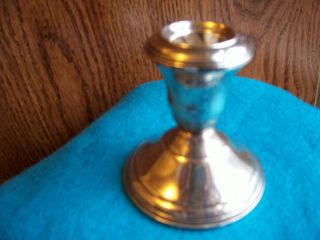 Reed Barton Single Sterling Candle Holder Weighted Vintage