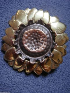 Michael Healy Sunflower Door Bell Button Ringer Brass and Bronze New
