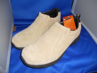 Womens Merna Slip on Suede Leather Shoes by Ozark Trail Tan Size 11