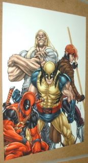 Wolverine Deadpool Gambit Sabretooth Michael Ryan Marvel Poster
