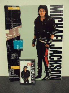Michael Jackson Bad Cassette Tape and World Tour 1988 Book